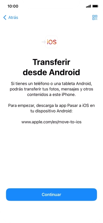 Para transferir contenido a tu teléfono, tienes que haber instalado la app 