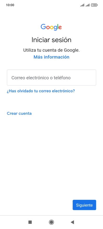 Si no tienes una cuenta de Google, pulsa Crear cuenta y sigue las indicaciones de la pantalla para ver cómo crear una cuenta nueva.