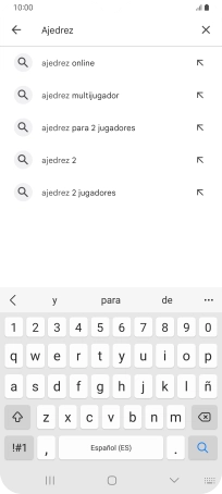 Introduce el nombre del tema o de la app y pulsa el icono de búsqueda.