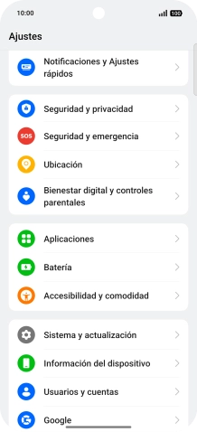 Pulsa Sistema y actualización.