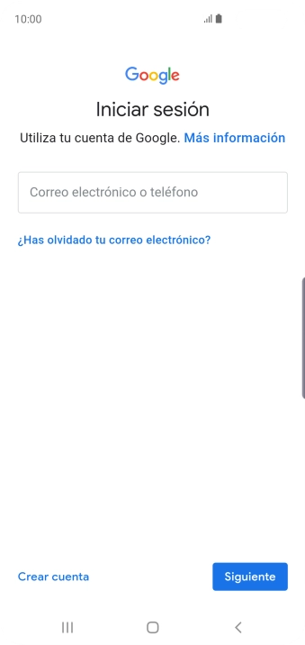 Si no tienes una cuenta de Google, pulsa Crear cuenta y sigue las indicaciones de la pantalla para ver cómo crear una cuenta nueva.