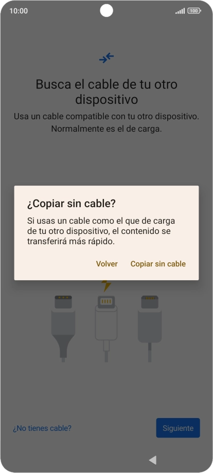 Pulsa Copiar sin cable.