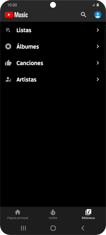 Pulsa una categoría y desplázate al archivo de música deseado.