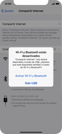Si el wifi está desactivado, pulsa Activar Wi-Fi y Bluetooth.