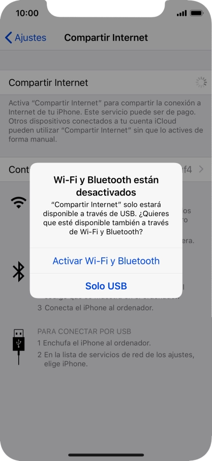 Si el wifi está desactivado, pulsa Activar Wi-Fi y Bluetooth.