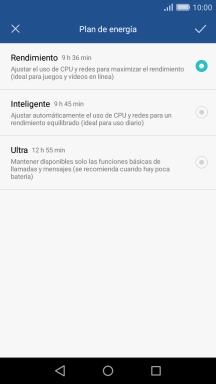 Pulsa el ajuste deseado.