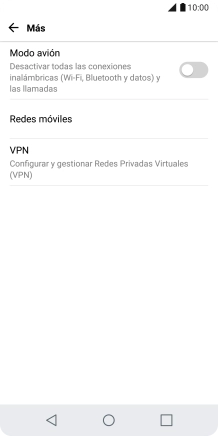 Pulsa Redes móviles.