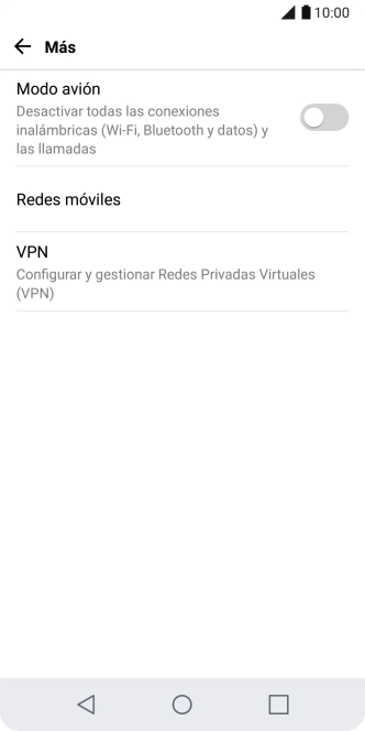 Pulsa Redes móviles.