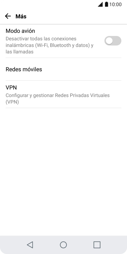 Pulsa Redes móviles.