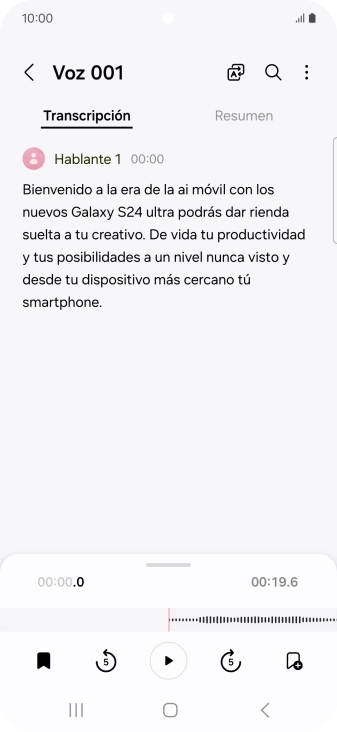 Si deseas ver un resumen del texto, pulsa Resumen. Si deseas ver un resumen del texto, pulsa Resumen.