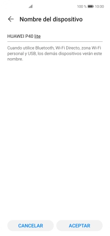 Introduce el nombre deseado de la conexión wifi y pulsa ACEPTAR. Introduce el nombre deseado de la conexión wifi y pulsa ACEPTAR.