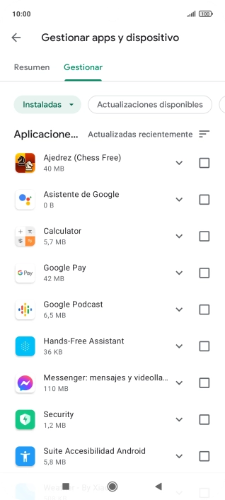 Pulsa la app deseada.