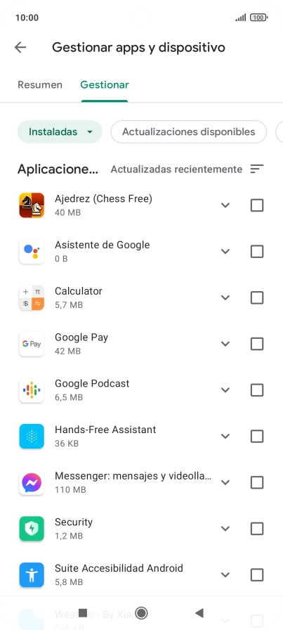 Pulsa la app deseada.