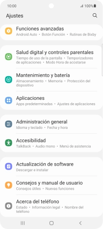 Pulsa Administración general.