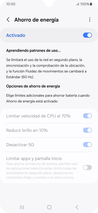 Pulsa la tecla de inicio para terminar y regresar a la pantalla de inicio.