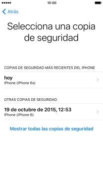 Pulsa la copia de seguridad deseada y espera mientras el teléfono restaura el contenido anterior de la copia de seguridad seleccionada. Sigue las indicaciones de la pantalla para terminar la activación. Pulsa la copia de seguridad deseada y espera mientras el teléfono restaura el contenido anterior de la copia de seguridad seleccionada. Sigue las indicaciones de la pantalla para terminar la activación.