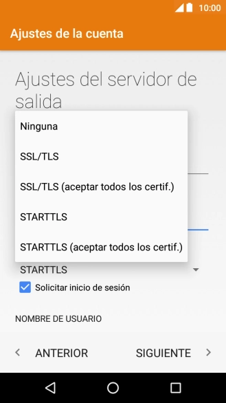 Pulsa Ninguna para desactivar la función.