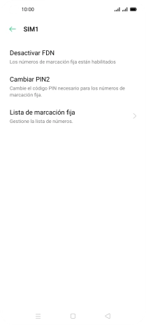 Pulsa Desactivar FDN.