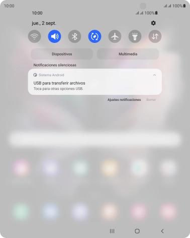 Pulsa Toca para otras opciones USB.. Pulsa Toca para otras opciones USB..
