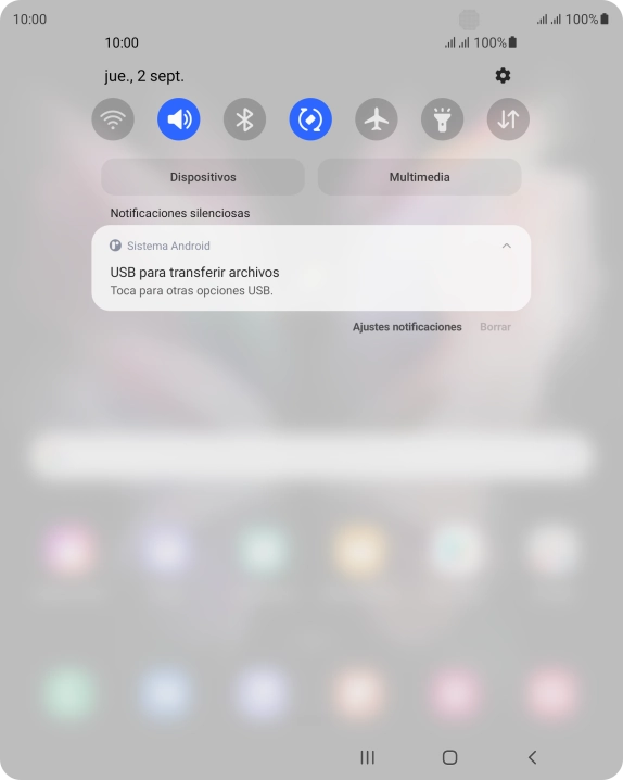 Pulsa Toca para otras opciones USB.. Pulsa Toca para otras opciones USB..