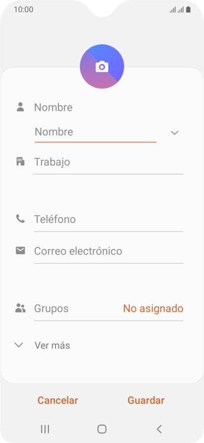 Pulsa Nombre e introduce el nombre deseado.