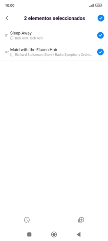 Pulsa los archivos de música deseados para seleccionarlos.