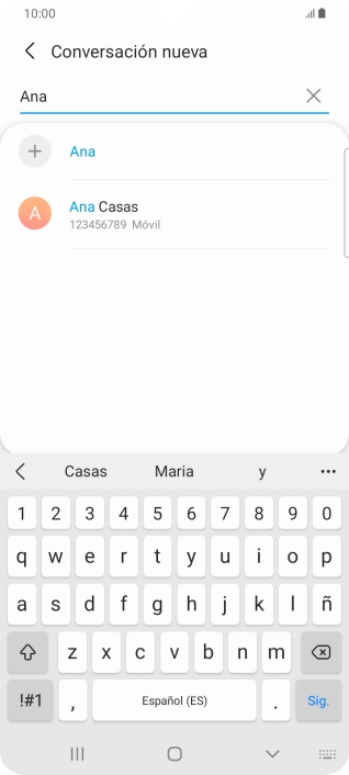 Pulsa el contacto deseado.