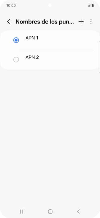 Pulsa en el campo junto a la conexión de datos para activarla.