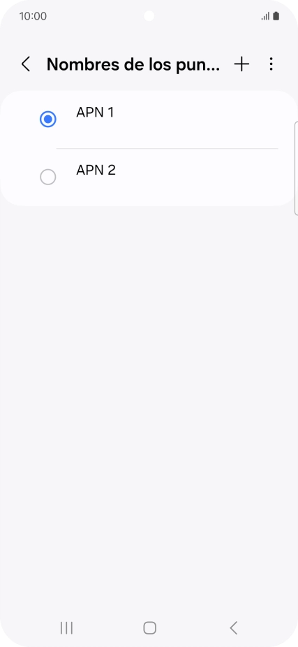Pulsa en el campo junto a la conexión de datos para activarla.