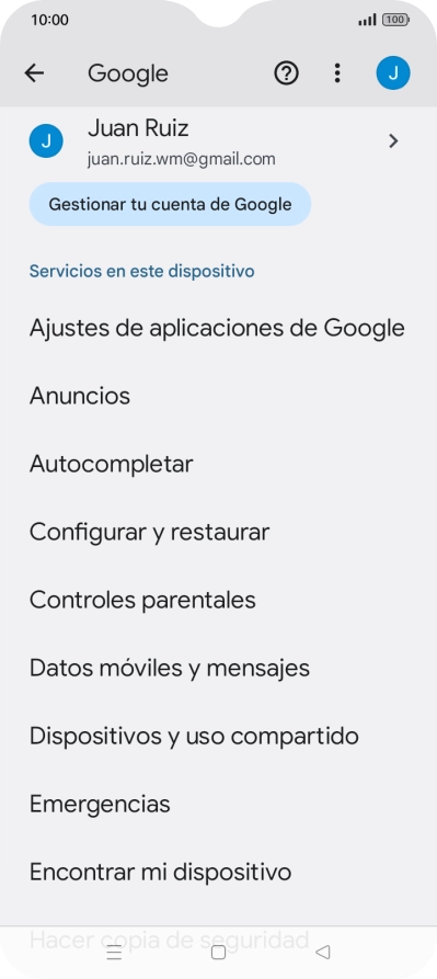 Pulsa Encontrar mi dispositivo.