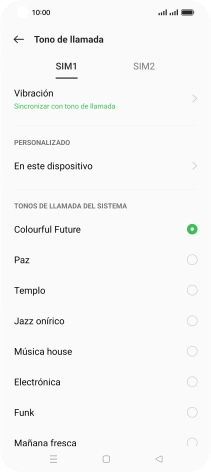 Pulsa la tarjeta SIM deseada.