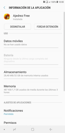 Pulsa Almacenamiento.