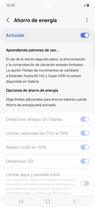 Pulsa la tecla de inicio para terminar y regresar a la pantalla de inicio.