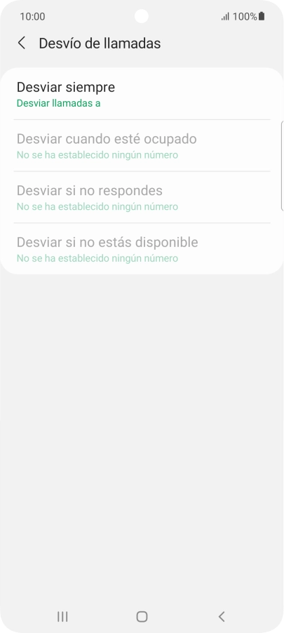 Pulsa el tipo de desvío deseado.