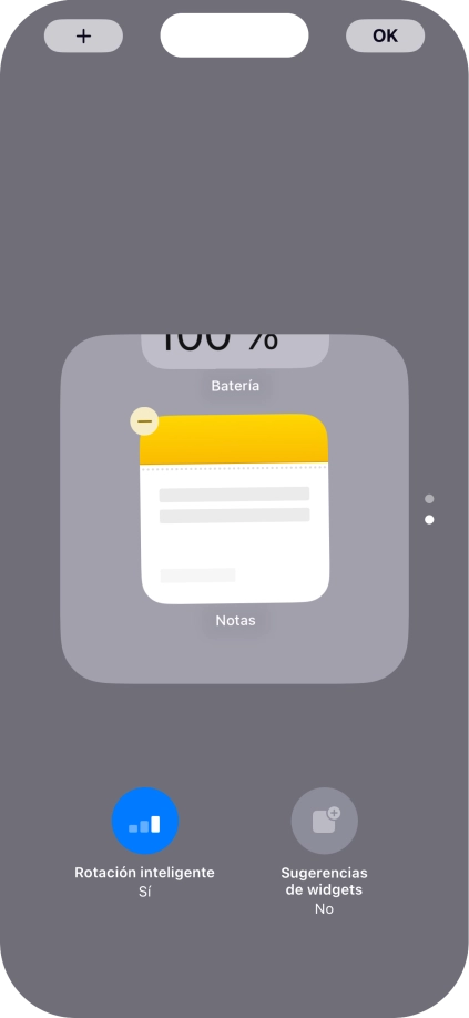 Pulsa Rotación inteligente para activar o desactivar la función.