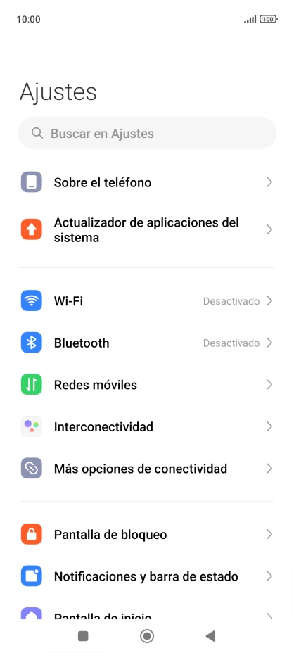 Pulsa Más opciones de conectividad.