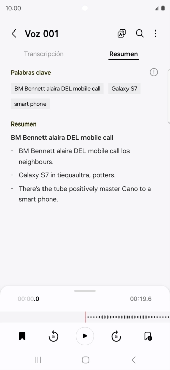 Pulsa la tecla de retroceso para guardar los cambios.