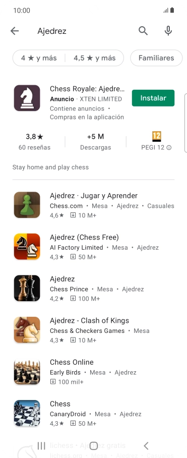 Pulsa la app deseada.