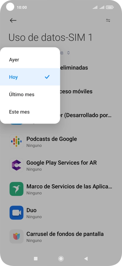 Pulsa el ajuste deseado.