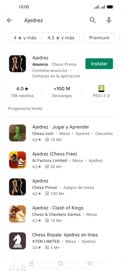 Pulsa la app deseada. Pulsa la app deseada.