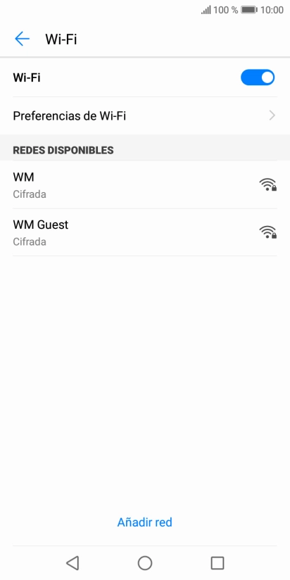 Pulsa la red wifi deseada.