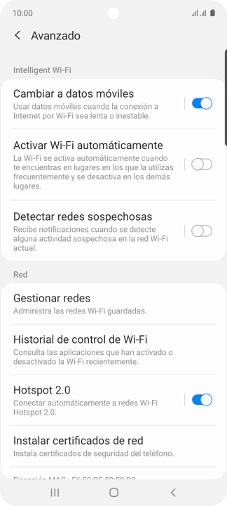 Pulsa el indicador junto a 