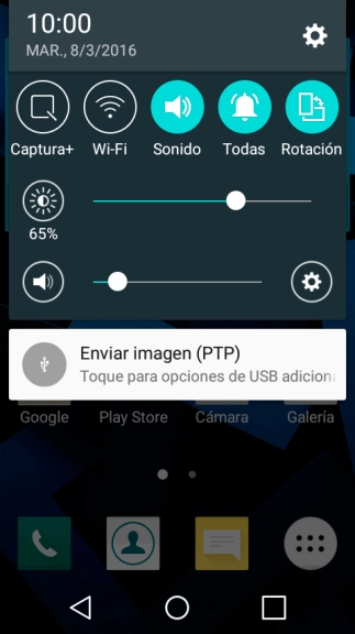 Pulsa el icono de ajustes.