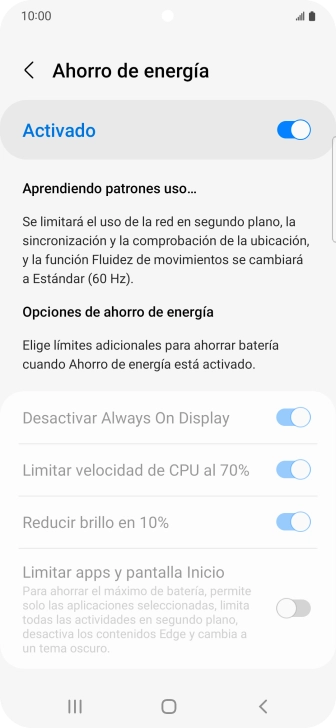 Pulsa la tecla de inicio para terminar y regresar a la pantalla de inicio.