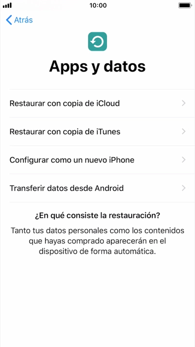 Puedes transferir el contenido de otro teléfono Android cuando el teléfono se activa antes de utilizarlo por primera vez y cuando lo restableces. Cuando aparece esta imagen de pantalla, el teléfono está listo para la transferencia de contenido desde otro teléfono Android.