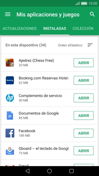 Pulsa la app deseada. Pulsa la app deseada.