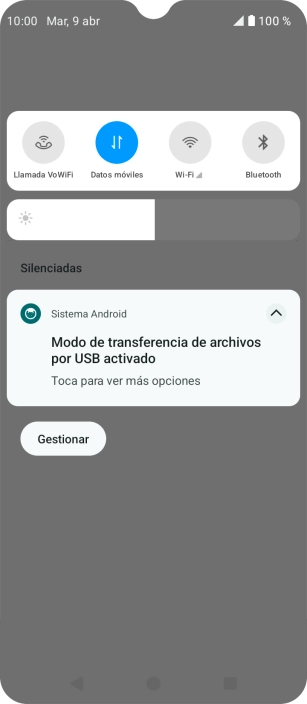 Pulsa Toca para ver más opciones.