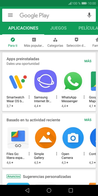 Desliza el dedo hacia la derecha desde la parte izquierda de la pantalla.