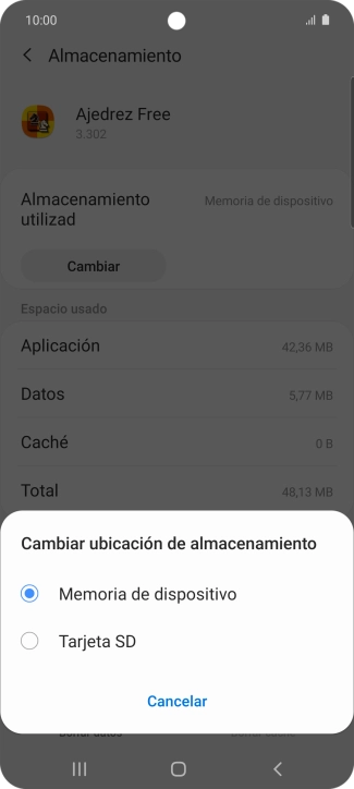 Pulsa el nombre de la tarjeta de memoria.
