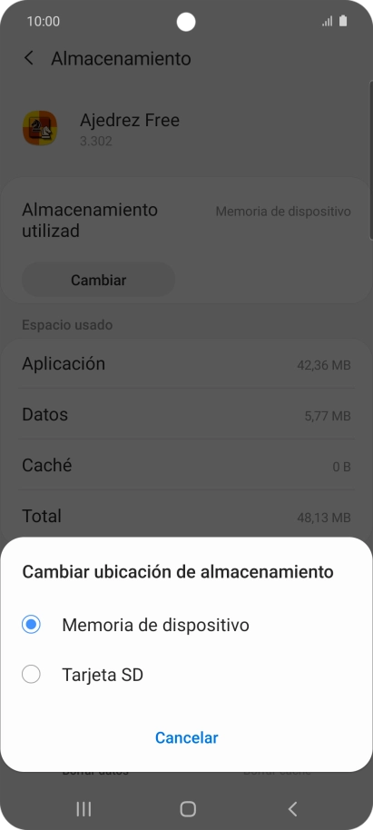 Pulsa el nombre de la tarjeta de memoria.